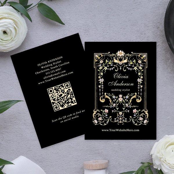 Vintage Garden Black | Colorful and Luxe QR Code