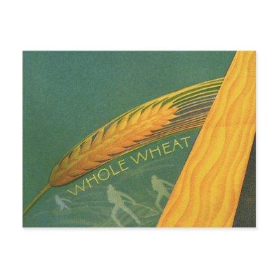 Vintage Healthy Foods, Whole Grain Wheat Bread Postcard