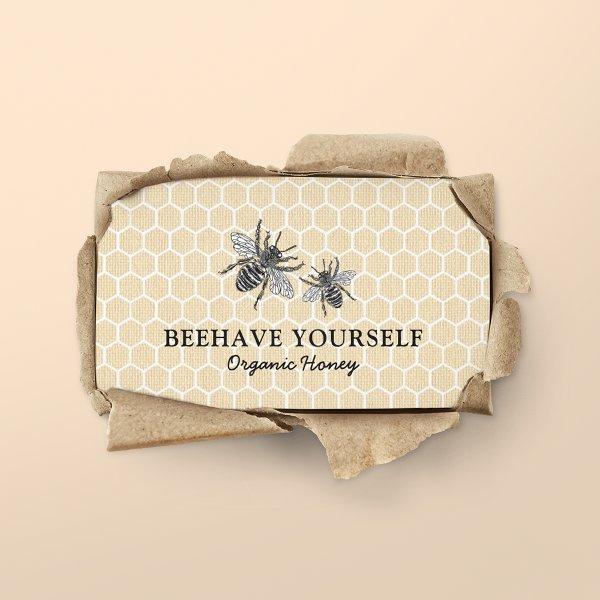 Vintage Honeycomb Honeybee Honey Apiary Bee Farm
