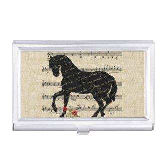 Vintage Horse and Music Sheet  Case