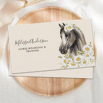 Vintage Horse Floral Personalized Equestrian