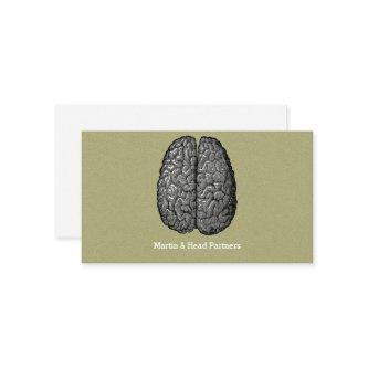 Vintage Illustration of Human Brain
