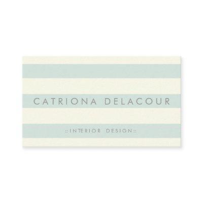 Vintage Ivory and Mint Green Stripes Pattern
