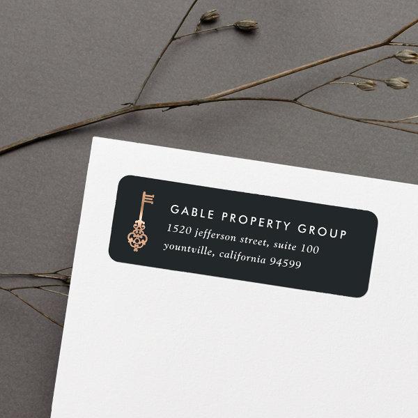 Vintage Key Realtor or Real Estate Return Address Label