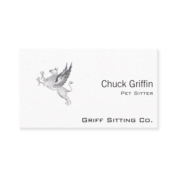 Vintage Letter Press Griffin Line Art
