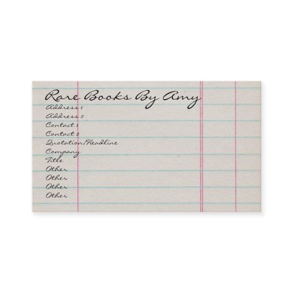 Vintage Lined Notepaper