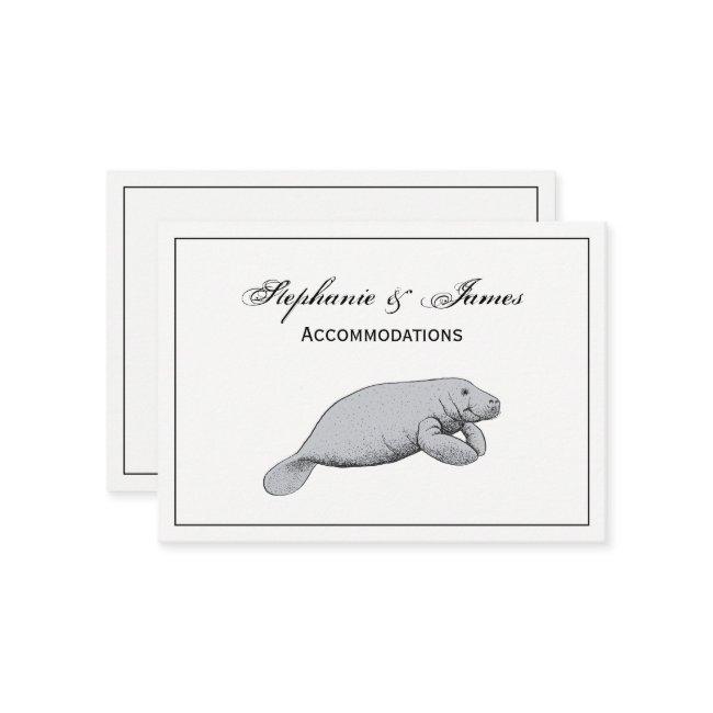 Vintage Manatee Drawing