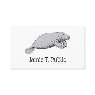 Vintage Manatee Drawing