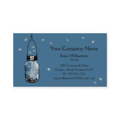 Vintage Mason Jar & Fireflies