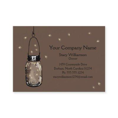 Vintage Mason Jar & Fireflies Save the Date