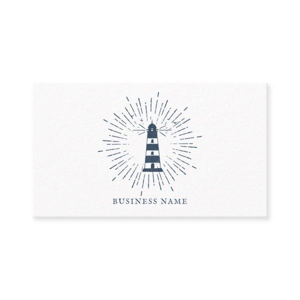 Vintage Nautical Style Blue Light House