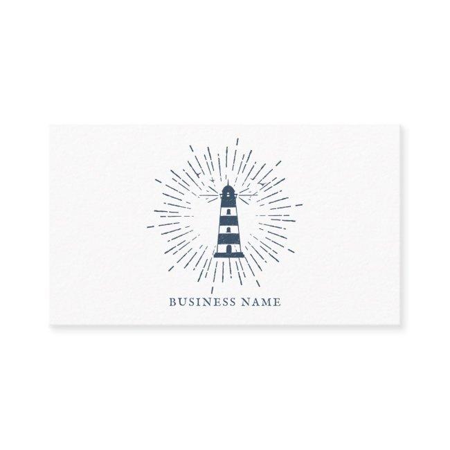 Vintage Nautical Style Blue Light House