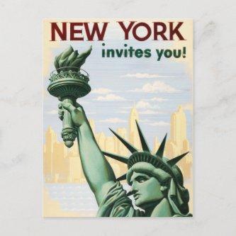 Vintage New York Invites You Travel Advertisement