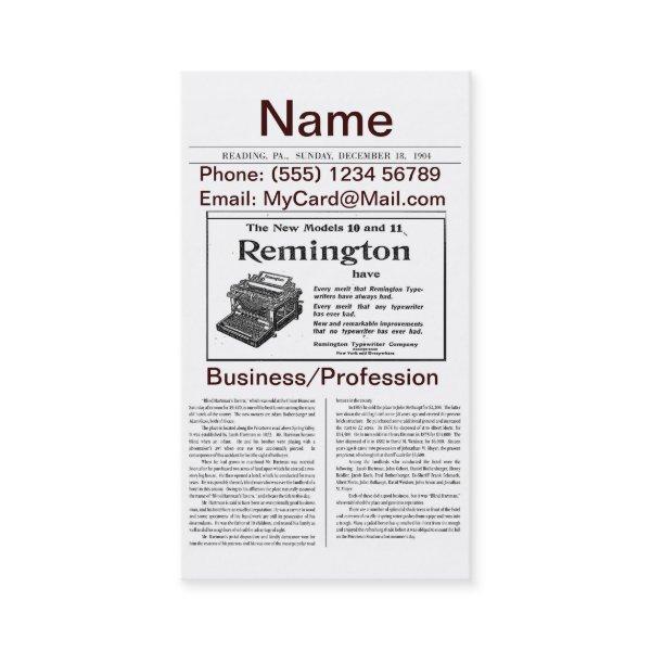 Vintage Newspaper