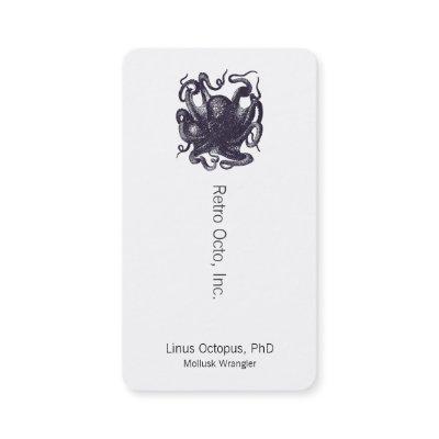Vintage Octopus Illustration Appointment Card