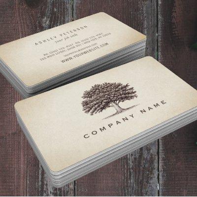 Vintage Old Oak Tree Elegant