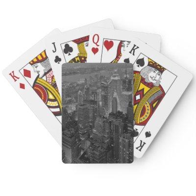 Vintage Old Style New York City Script Poker Cards