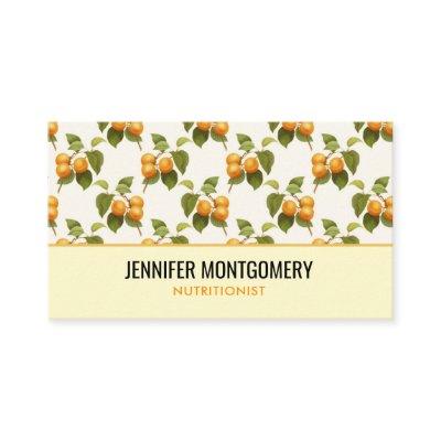 Vintage Orange Apricots Watercolor Pattern