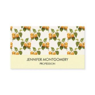 Vintage Orange Apricots Watercolor Pattern