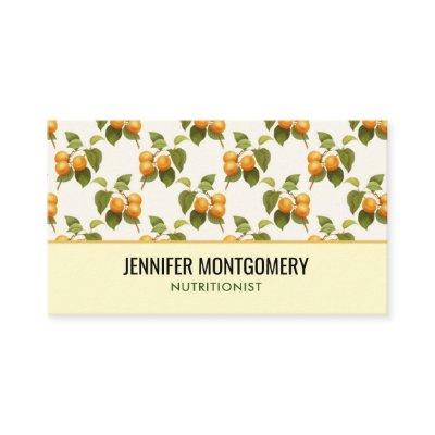 Vintage Orange Apricots Watercolor Pattern