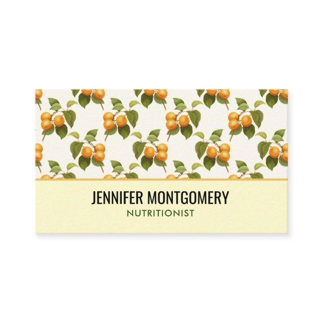 Vintage Orange Apricots Watercolor Pattern