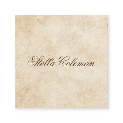 Vintage parchment antique aged paper rustic square