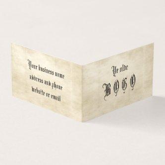 Vintage Parchment BOGO Loyalty Folded Card