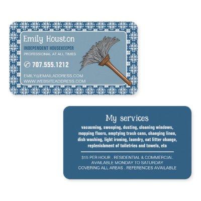 Vintage Pattern & Duster, Housekeeper, Maid