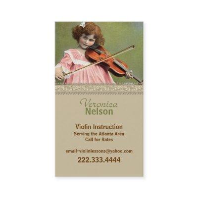 Vintage Picture Violin Teacher