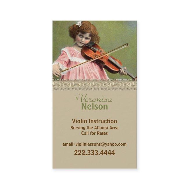 Vintage Picture Violin Teacher