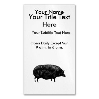 Vintage Pig Antique Print  Magnet