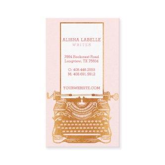 Vintage Pink & Gold Underwood Typewriter Monogram