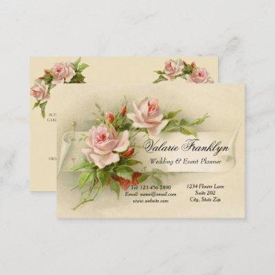 Vintage Pink Roses Wedding Event Planner