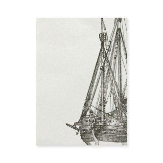 Vintage Pirate Ship Illustration