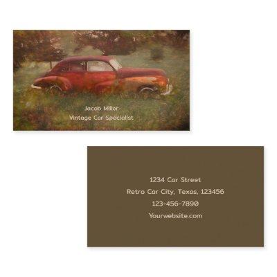 Vintage Red Car Antique Old Retro