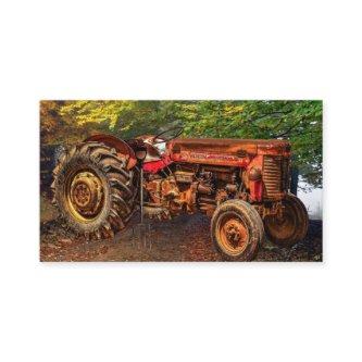 Vintage Red Farm Tractor