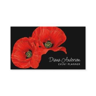 Vintage Red Poppies Botanical