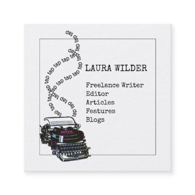 Vintage Retro Typewriter Writer Editor Square