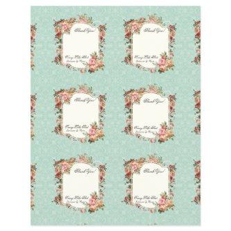 Vintage Rose Baroque Elegant Thank You Notes Flyer