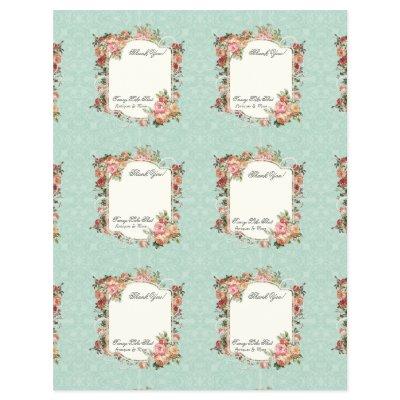 Vintage Rose Baroque Elegant Thank You Notes Flyer