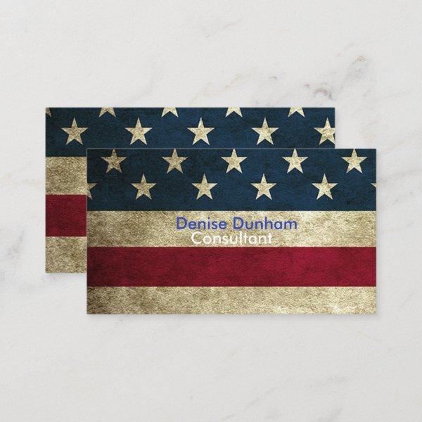 Vintage Rustic American Flag