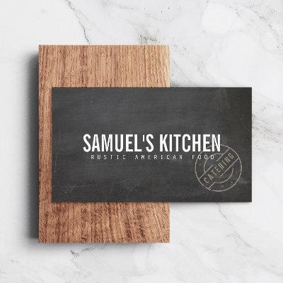 Vintage Rustic Bold Stamped Logo Chalkboard