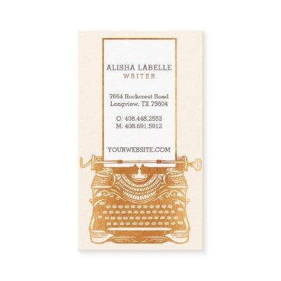 Vintage Rustic Gold Underwood Typewriter Monogram