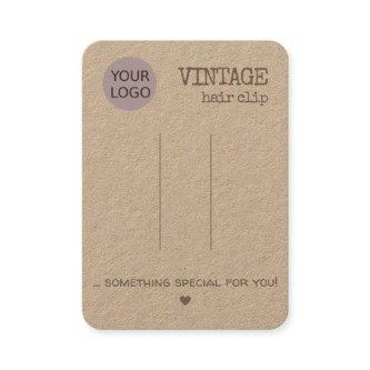 Vintage Rustic Natural Paper Hair Clip Holder