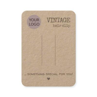 Vintage Rustic Natural Paper Hair Clip Holder