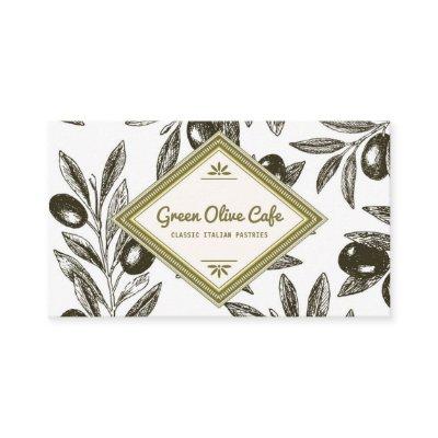 Vintage Rustic Olive Branches Illustration Cafe