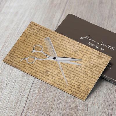 Vintage Scissor & Comb Hair Stylist