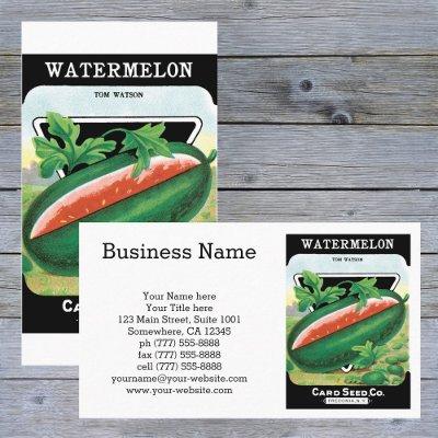 Vintage Seed Packet Label Art, Watermelons Fruit