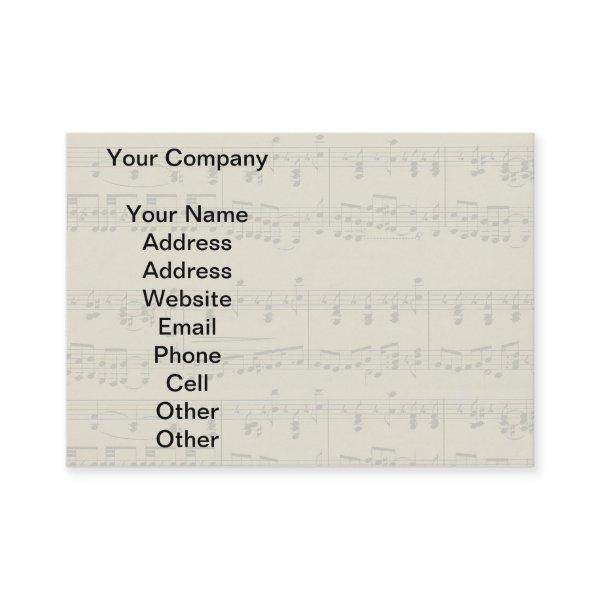 Vintage Sheet Music Score Notes