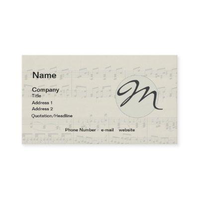Vintage Sheet Music Score Notes